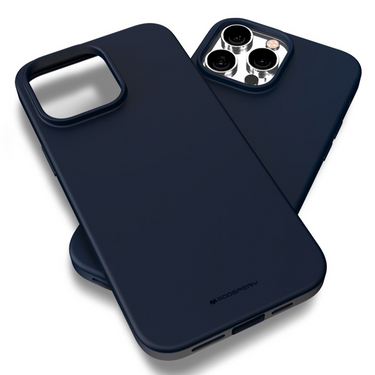 iPhone 16 Pro Max Soft Silicone Jelly Case Cover: Long Lasting With Shock & Drop Protection, And Screen & Camera Lens Guard - Navy